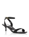 Stuart Weitzman 50mm Kellie Leather Ankle-strap Sandals In Black