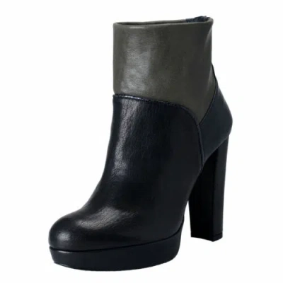 Pre-owned Stuart Weitzman Women's Leather High Heel Ankle Boots Shoes Sz 5 6 7 9 10 In Black / Green