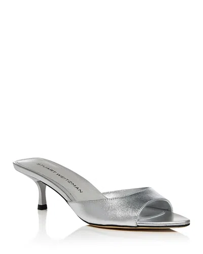 Stuart Weitzman Women's Lexington 50 Mules In Metallic