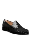 Stuart Weitzman Women's Lottie Loafer Flats In Black Patent