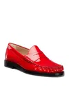 Stuart Weitzman Lottie Patent Penny Loafers In Cherry