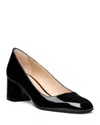 Stuart Weitzman Maeve Patent Block-heel Pumps In Black