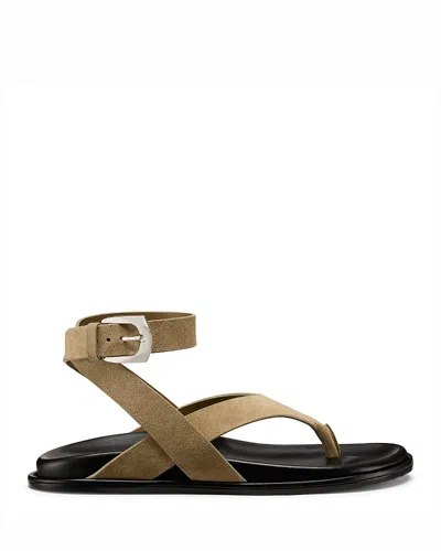 Stuart Weitzman Marykate Ankle Strap Sandal In Green