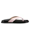 Stuart Weitzman Marykate Thong Sandals Pink Sand In Animal Print