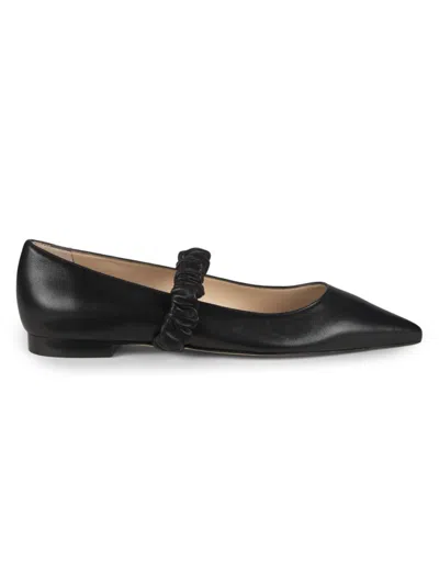 Stuart Weitzman Women's Maxine Leather Ballet Flats In Black