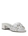 Stuart Weitzman Women's Meadow 35 Slide Sandals In Silver