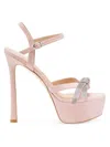 Stuart Weitzman Sw Mega Bow Platform Sandal High Heel Sandals In Ballet