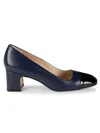 Stuart Weitzman Women's Milla Leather Pumps In Nice Blue Black