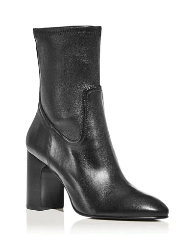 Stuart Weitzman Women's Mulberry Stretch Leather Ankle Boots In Black