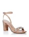 Stuart Weitzman Women's Nearlybare Portia Ankle Strap Sandals In Adobe