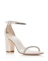 Stuart Weitzman Women's Nearlynude Stefanie Embellished Block Heel Sandals In Seashell