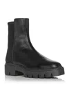 Stuart Weitzman Nolita Womens Solid Leather Booties In Black