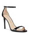 Stuart Weitzman Nudistcurve 100 Smooth Leather Sandal In Black
