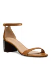 Stuart Weitzman Nudist Leather Ankle-strap Low Sandals