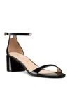 Stuart Weitzman Nudist Block Heel Sandal In Black
