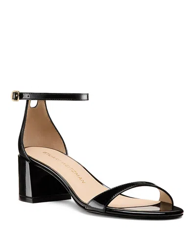 STUART WEITZMAN WOMEN'S NUDIST 50 BLOCK HEEL SANDALS