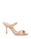 Stuart Weitzman Nudist Patent Leather Dual-strap Sandals