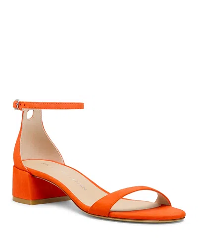 Stuart Weitzman Nudist Suede Ankle-strap Sandals In Paradise