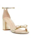 Stuart Weitzman Women's Nudist Felicity 75 Block Sandals In Platino