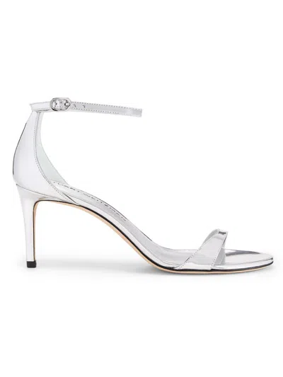 STUART WEITZMAN WOMEN'S NUDIST II 75MM LEATHER SANDALS