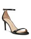 Stuart Weitzman Heel Buckle Open Toe Sandals In Black