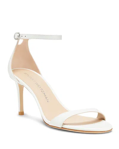 Stuart Weitzman Merinda Leather Sandals In White