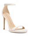 Stuart Weitzman Nudist Patent Ankle-strap Platform Sandals