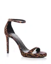 Stuart Weitzman Nudist Leopard Ankle-strap Platform Sandals In Animal Print