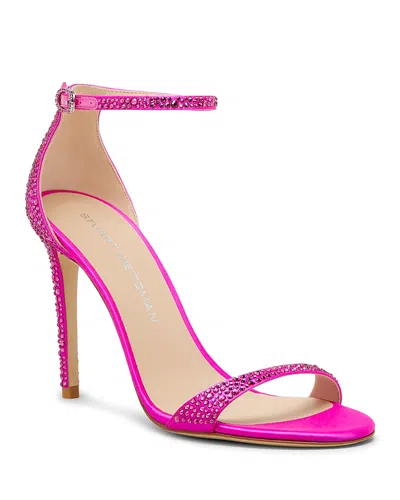 Stuart Weitzman Women's Nudist Shine 100 Sandals In Fuchsia