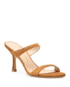 Stuart Weitzman Nudist Suede Slide Sandals In Brown