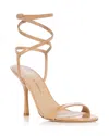 Stuart Weitzman Nudist Patent Leather Ankle-wrap Sandals