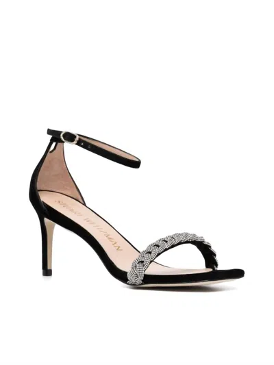 Stuart Weitzman Women's Nudistcurve Highshine Sandal In Black