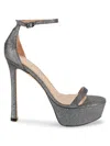 Stuart Weitzman Nudistcurve Hollywood Sandal In Gunmetal