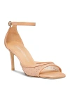 Stuart Weitzman Women's Nudistia 75mm Mesh & Leather Sandals In Ginger