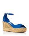 Stuart Weitzman Women's Nudistia Espadrille Wedge Sandals In Indigo