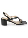 Stuart Weitzman Oasis 50 Block Heel Sandal In Black