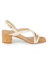 Stuart Weitzman Oasis 50 Block Heel Sandal In Seashell