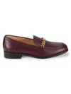 Stuart Weitzman Owen Pearl Chain Loafer In Cabernet