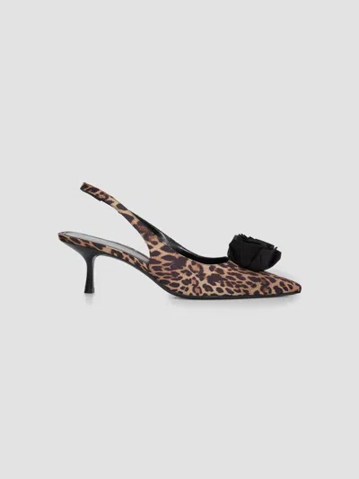 Stuart Weitzman Paloma 50mm Leopard-print Calf Hair Slingback Pumps In Brown