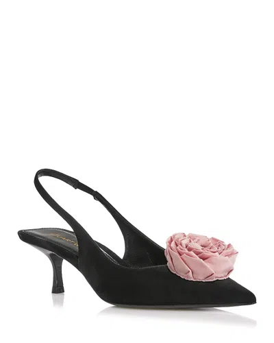 Stuart Weitzman Women's Paloma 50 Embellished Slingback Pumps In Black