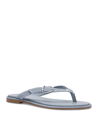 Stuart Weitzman Women's Park Suede Thong Sandals In Blue