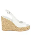 Stuart Weitzman Island Espadrille Wedge Sandal In White