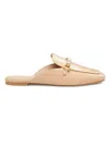 Stuart Weitzman Perla Patent Mule In Golden Beige