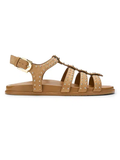 Stuart Weitzman Women's Perry Fisherman Leather Sandals In Brown