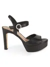Stuart Weitzman The Ryder 95 Platform Sandal In Black