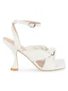 STUART WEITZMAN WOMEN'S PLAYA LEATHER STILETTO SANDALS