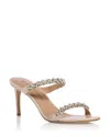Stuart Weitzman Women's Poppy 75 Slide Sandals In Linen/clear