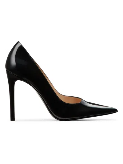 Stuart Weitzman Women's Power 100mm Patent Leather Pumps In Black