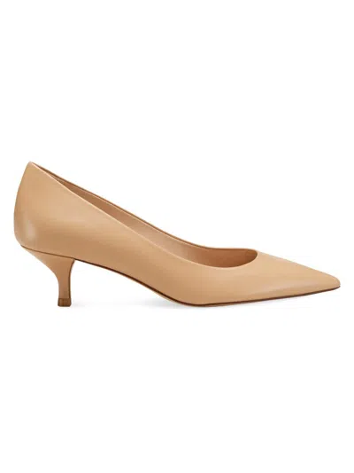 Stuart Weitzman Women's Power 50mm Leather Pumps In Nude