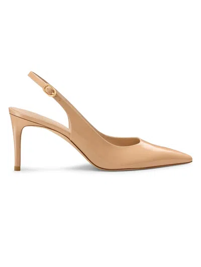 Stuart Weitzman 75mm Stuart Power Patent Leather Slingback Pumps In Multi